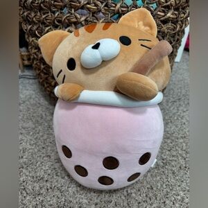 Boba 🧋 Pink and Brown Stuffed Animal‎ Plush Toy